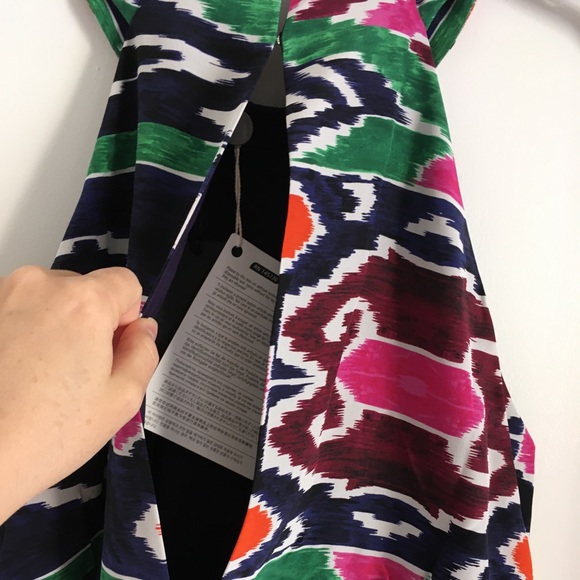 NWT Saloni silk cocktail dress M 10 - Picture 5 of 16